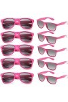 FSMILING Nerd - Lunettes de soleil multicolores - Pour fête - Style rétro - Pour homme et femme, Rose, 18*28*2.5cm
