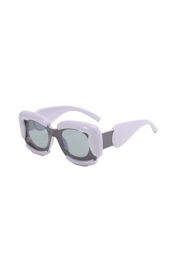 RUDELL Femme Soleil Lunettes Sunglasses Verres Polarisées Personnalité Exagérée, Lunettes De Soleil Colorées, Forme De Nuage,