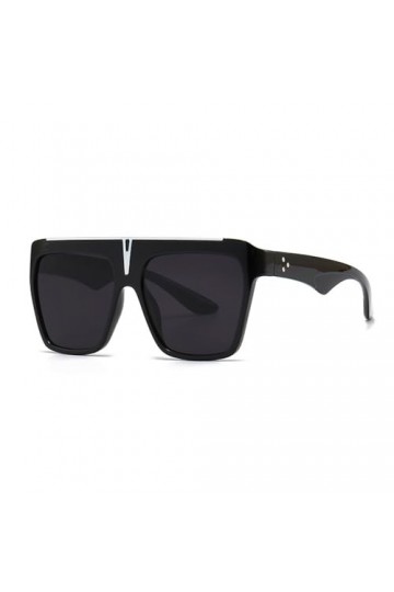 Lunettes de Soleil Plates Classiques Femmes Lunettes de Soleil surdimensionnées Hommes Mode Marque de Luxe Designer Nuances V