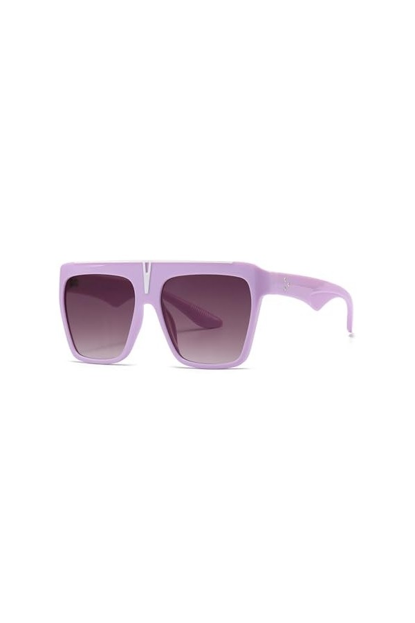 Lunettes de Soleil Plates Classiques Femmes Lunettes de Soleil surdimensionnées Hommes Mode Marque de Luxe Designer Nuances V