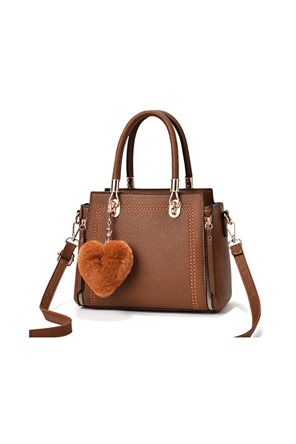 FANDARE Sac a Main Femmes Sac Bandoulière Cuir PU Sacs Portés Épaule Sac Messager avec Bandoulière Ajustable Sac Fourre Sacoc