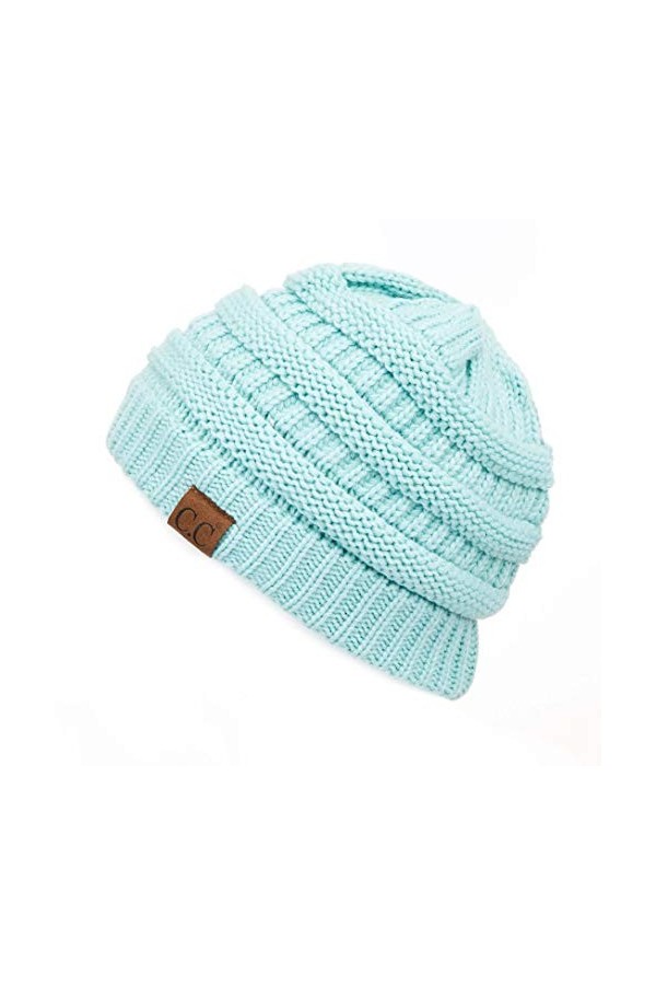 C.C Exclusives Bonnet en tricot torsadé – Bonnet épais, doux et chaud HAT-20A HAT-30 HAT-730 YJ-816 HAT-80 , menthe, T