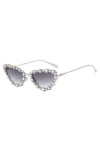 RUDELL Femme Soleil Lunettes Sunglasses Verres Polarisées Lunettes De Soleil Œil De Chat Incrustées De Diamants De Personnali