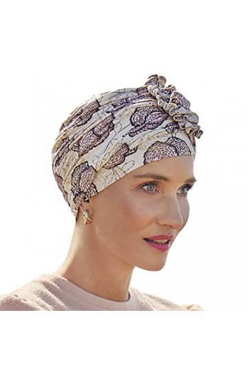 Christine Headwear Lotus Turban-Imprimé Bandeau, Blooming Pinks, Taille Unique Femme