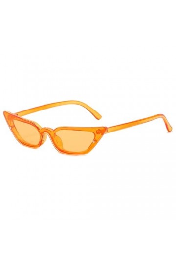 Lunettes de Soleil Oeil de Chat Femmes Lunettes de Soleil Une Pièce Femme Vintage Orange Punk Lunettes UV400, 7, Taille Uniqu