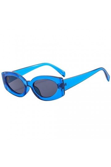 HPIRME Lunettes de soleil rectangulaires pour femmes et hommes, lunettes de soleil ovales vertes vintage, C5, taille unique