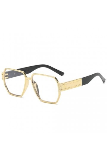 Lunettes De Soleil À Grande Monture en Métal for Hommes Et Femmes, Lunettes De Soleil Dextérieur Carrées À La Mode Color : 