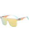 Obllsuee Femmes Lunettes De Soleil Sport Lunettes De Soleil Polarisées Protection UV Couleur Miroir for VTT Sports De Plein A