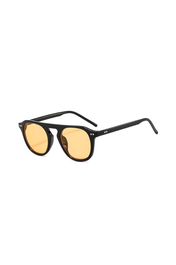 HCHES Lunettes de soleil carrées vintage pour femmes, décoration dongles, couleur gelée, lunettes de soleil pour hommes, nua