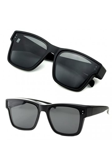 CREYESTAL Surlunettes de Soleil Polarisées avec Anti-Reflet, Sur Lunettes de Soleil à Superposer, Ultra léger, Confortable, H