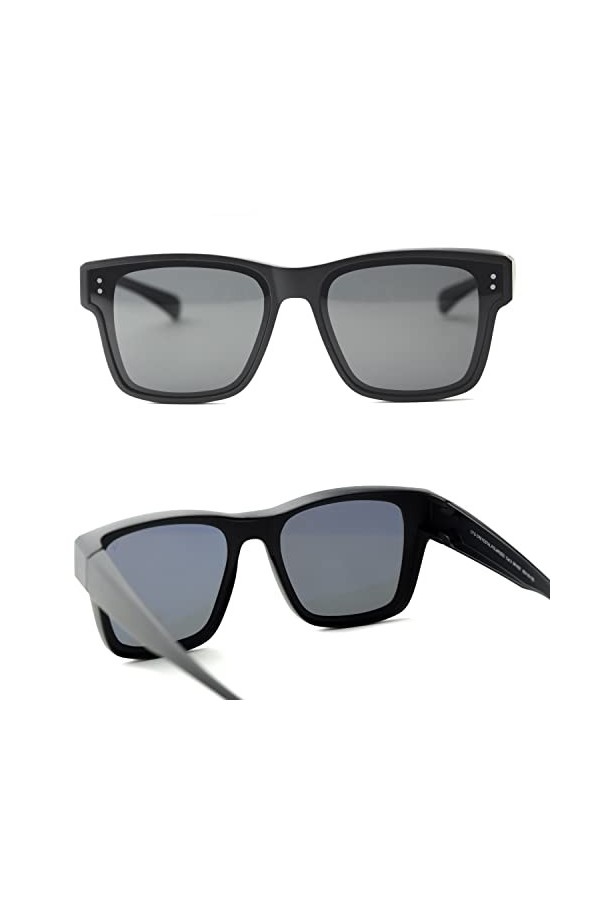 CREYESTAL Surlunettes de Soleil Polarisées avec Anti-Reflet, Sur Lunettes de Soleil à Superposer, Ultra léger, Confortable, H