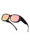SIPHEW Surlunettes de Soleil Clip Polarisées Femme Homme, Sur Lunettes de Soleil Enveloppantes pour Porteurs de Lunettes Prot