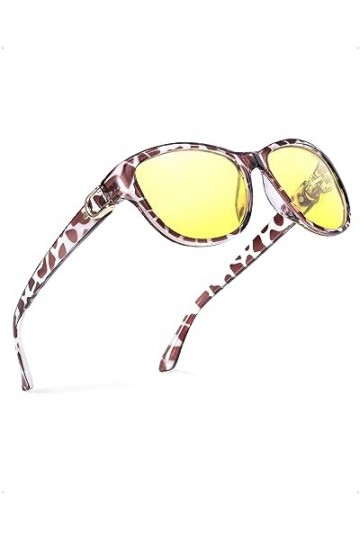 Myiaur Lunette Conduite De Nuit Pour Femmes - Design RéTro Stylé,Lunette Jaune Protection PolariséE UV400, Lunettes De Nuit A