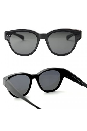 CREYESTAL Surlunettes de Soleil Polarisées avec Anti-Reflet, Sur Lunettes de Soleil à Superposer, Ultra léger, Confortable, H