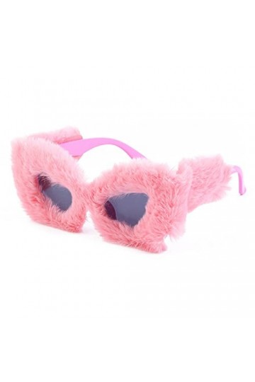 Dollger Lunettes de soleil surdimensionnées œil de chat pour femme - En velours doux - Avec protection UV400 - Fait à la main