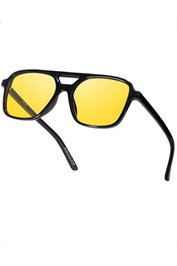 TJUTR Lunette Conduite de Nuit Avec Lentilles Jaunes Polarisées Anti-Éblouissement Pour Hommes et Femmes, Protection UV400
