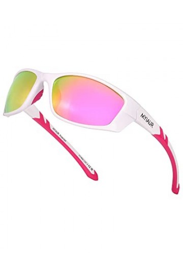Myiaur Lunettes de soleil polarisées pour hommes femmes Wrap Around Lunettes de soleil de sport