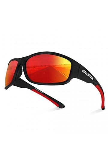 Queshark Lunettes de Soleil de Sport Polarisées pour Homme et Femme Cyclisme Course à Pied Golf Pêche Wrap Around Lunettes