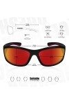 Queshark Lunettes de Soleil de Sport Polarisées pour Homme et Femme Cyclisme Course à Pied Golf Pêche Wrap Around Lunettes