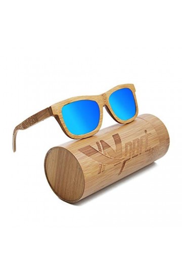 Ynport Crefreak Lunettes de Soleil Polarisées avec Cadre Classique en Bambou Charbon - Revêtement Bois, flottantes sur l’eau 