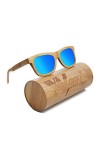 Ynport Crefreak Lunettes de Soleil Polarisées avec Cadre Classique en Bambou Charbon - Revêtement Bois, flottantes sur l’eau 