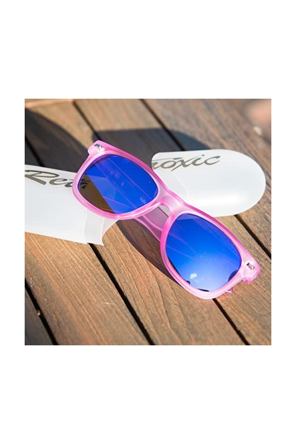 Retroxic Lunettes de soleil pour homme et femme, Rose givré