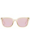 Le Specs Lunettes de soleil Veracious pour homme et femme - Forme rectangulaire avec protection UV, Rose miroir / sable