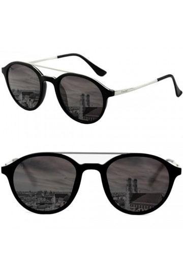 CREYESTAL Lunettes de Soleil Polarisées Modernes et Tendances, Taille Medium, Verres Polycarbonate HD Premium 100% Anti-UV, p