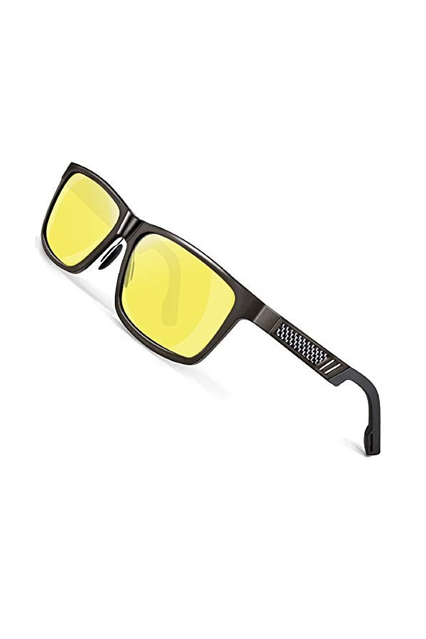 ROCKNIGHT Lunettes de soleil polarisées HD surdimensionnées pour femmes Lunettes de soleil à monture en métal à la mode réflé