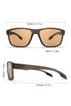 HAAYOT Lunettes de soleil polarisées pour homme et femme - Légères et durables - Monture TR90 - Protection 100 % UV - Pour la