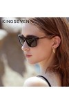KINGSEVEN Lunettes de soleil pour homme et femme Lunettes de soleil en bois Unisexe en bambou Lunettes de soleil UV400 Noir,