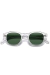 H HELMUT JUST Lunettes de soleil femme homme Depp style polarisées petites rondes larges légères en matériau TR90 et semelle 