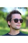 CREYESTAL Lunettes de Soleil Polarisées Modernes et Tendances, Taille Large, Verres Polycarbonate HD Premium 100% Anti-UV, po