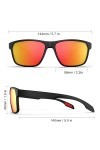 HAAYOT Lunettes de soleil polarisées pour homme et femme - Légères et durables - Monture TR90 - Protection 100 % UV - Pour la