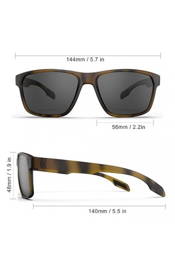 HAAYOT Lunettes de soleil polarisées pour homme et femme - Légères et durables - Monture TR90 - Protection 100 % UV - Pour la