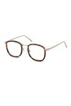 ADEWU Lunettes Rétro Rectangulaires Métal Lentilles claires Lunettes de Soleil Vintage pour Femmes Hommes