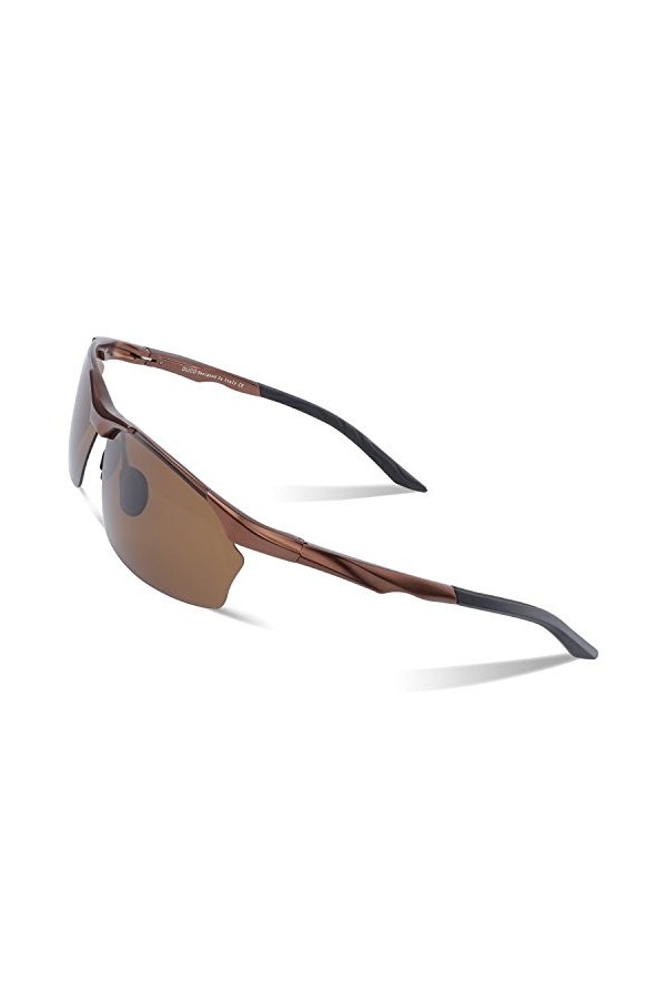 Duco Lunettes de soleil polarisées couleurs dégradés Lunettes incassables pour hommes Vélo Pêche Golf incassables 8513S Marr