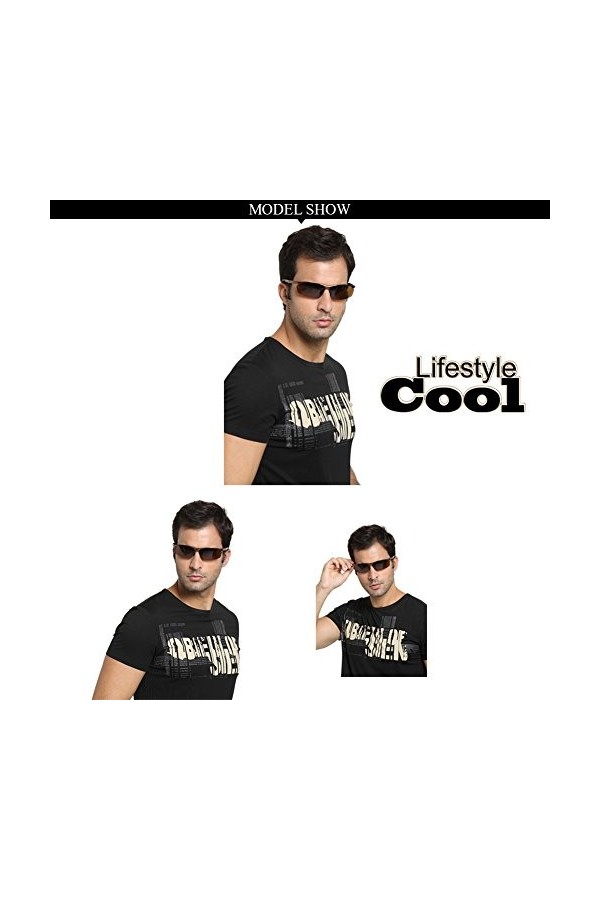 Duco Lunettes de soleil polarisées couleurs dégradés Lunettes incassables pour hommes Vélo Pêche Golf incassables 8513S Marr