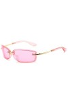 Femmes Couleur Bonbon Lunettes De Soleil Nuances UV400 Tendance Sports De Plein Air Miroir Lunettes Rétro Hommes Lunettes De 