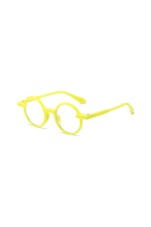 HPIRME Lunettes de Soleil Rondes Femmes Lunettes de Soleil Multicolores Punk UV400 Nuances Lunettes Femme Lunettes, C9Jaune, 