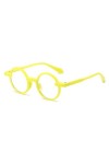 HPIRME Lunettes de Soleil Rondes Femmes Lunettes de Soleil Multicolores Punk UV400 Nuances Lunettes Femme Lunettes, C9Jaune, 