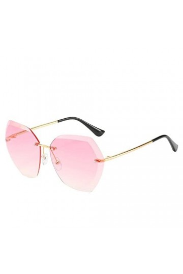 DIPISO des Lunettes de Soleil, Lunettes de Soleil Vintage sans Monture Femmes Hommes Rétro Verres de Coupe Lunettes de Soleil