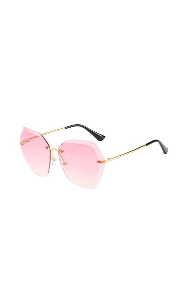 DIPISO des Lunettes de Soleil, Lunettes de Soleil Vintage sans Monture Femmes Hommes Rétro Verres de Coupe Lunettes de Soleil