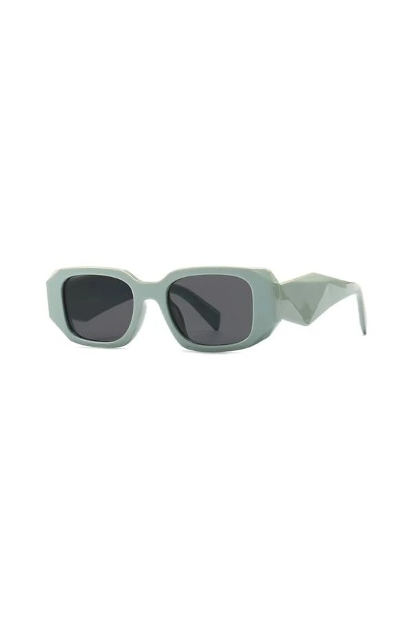 HCHES Lunettes de soleil carrées noires pour femmes et hommes, lunettes de soleil vintage pour femmes, nuances UV400, C7, tai