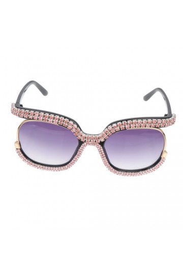 Abaodam 1 Paire Des Lunettes De Soleil Lunettes De Soleil De Fête Dété Lunettes De Soleil Surdimensionnées Cristal Étincelan