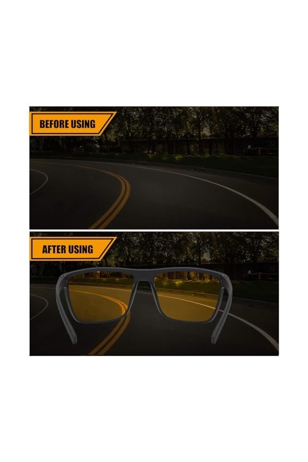 ZENOTTIC Lunettes de soleil polarisées pour homme léger TR90 cadre UV400 protection carré lunettes de soleil, C09 Lunettes de