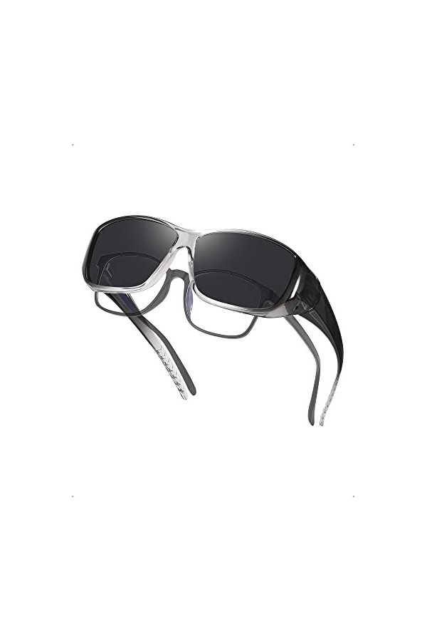 LVIOE Surlunettes de Soleil Polarisées Femmes Clip Lunettes de Soleil Protection 100% UVA UVB