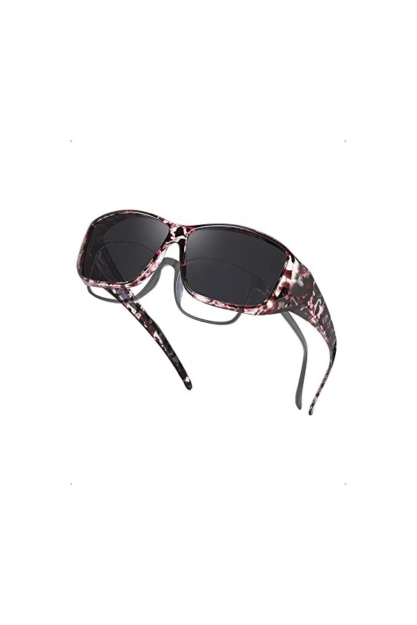 LVIOE Surlunettes de Soleil Polarisées Femmes Clip Lunettes de Soleil Protection 100% UVA UVB