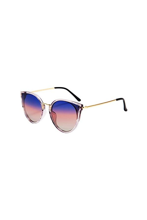 FEISEDY Lunettes de Soleil Oeil de Chat Vintage Lunettes de Soleil Polarisées Protection UV400 pour Femme B7000