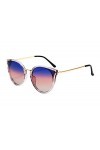 FEISEDY Lunettes de Soleil Oeil de Chat Vintage Lunettes de Soleil Polarisées Protection UV400 pour Femme B7000